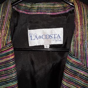 La Costa Spa all raw silk jacket.